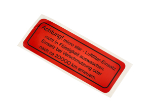 Air cleaner decal. Porsche 356B / 356C / 912 - 64470100200 - 1601503800