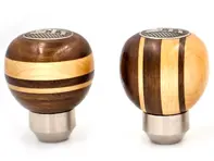 Walnut and maple wood gearshift knob. Porsche 911 / 930 turbo - 91442401800/3, 90142401400, 91442401800, 91142407101, 93042406901, 91142401906, 95042407900