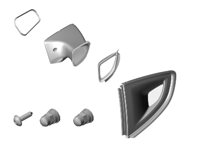 Kit di ventilazione del finestrino posteriore Weissach Pack. Porsche 718 Cayman GT4