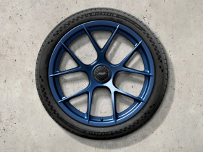 Juego de llantas de aleación de 20"/21" 911 GT3 RS Magnesium (en Indigo Blue) sin neumáticos. porsche originales - 992044681CP