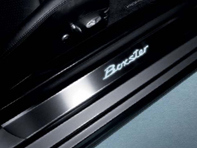 Side Sills Trims in Stainless Steel with Logo, Illuminated. Porsche 987 Boxster - 98704480027, 98704480033, 98755199000, 98755199001