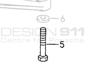 Boulon à tête hexagonale de support de boîte de vitesses. Porsche 993 - 99907505901, 99907505909