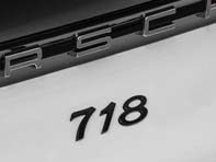 '718' Black Rear Badge for Porsche 718 (982) Boxster / Cayman - 98204480080G2X
