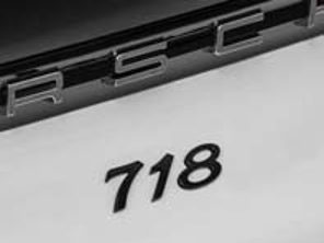 '718' Black Rear Badge for Porsche 718 (982) Boxster / Cayman - 98204480080G2X