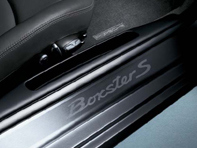 Garnitures de bas de caisse en acier inoxydable avec logo. Porsche 987 Boxster - 98755198002, 98755198003, 98755198015, 98755198014