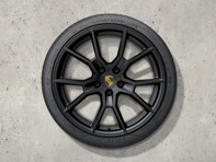 21-inch RS Spyder Design complete summer wheel set painted in black (silky finish). Porsche Taycan (MK2) 2024>> - 9J1073663NN - 9J1073663NN