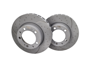 Brake Disc Rotor Front. Porsche 944S2 / 944 Turbo / 968 (EBC Groove GD995) - 95135104102, 95135104103, 95135204101 - GD995
