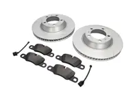 REAR Brake Pads and Brake Disc Package. Porsche Panamera 3.0L Diesel / 4S - 971615601P, 971615602P, 95861236550, 97035294908