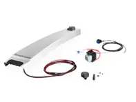 Habillage du montant B avec jeu de câbles d'alimentation électrique, argent. Porsche 957 Cayenne2008-10 - PCG559320A