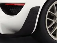 Carbon fibre rear bumper side air deflector plate. Porsche 918 Spyder - 91850572101, 91850572201