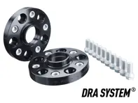 Entretoises de roue H&R DRA TRAK+ System en noir PCD5x130 pour Porsche