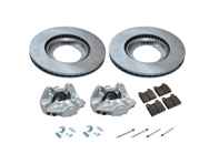 Remklauw, schijf en remblokkenset voor. Porsche 911 / 911 SC - 477405083A, 477405083D, 91135104120, 91135195006, 91135194901, 91135195001, 91135195002, 91135195008, 91135195011, 90135199700, 91135193800, 91135194401, 91135194405, 91135195000, 92335190100, 94435195006, 91135142502, 91135142602