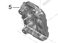 Bremssattel, VORNE. Porsche 718 (982) Boxster / Cayman (I450) - 99135142634, 99135142534, 99135142633, 99135142533
