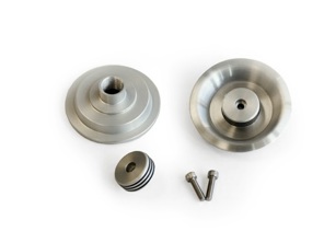 Rennline Aluminium lock / knob set. SMOOTH. Porsche 911 84-89 / 964 / 928