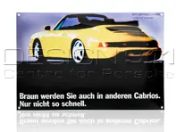Enamel Plate Porsche Classic 964 Cabrio - PCG00096410