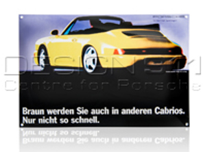 Plaque émaillée Porsche Classic 964 Cabrio - PCG00096410
