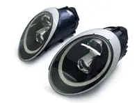 Headlamp Dual Projector Halogen + Aurora light, Black Lens. Porsche 997 05-08 BLACK LENS RHD