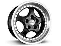 18' KT2 Split Rim Look Alloy Wheel 8.5J ET52 - Black finish Porsche PCD5/130 - KT2B01808552, KT2B01809552