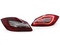 LED-Heckblinker klar / rotes Glas & verchromter Sockel. Porsche 987 MKII / 987C MKII - 98763142703, 98763142803