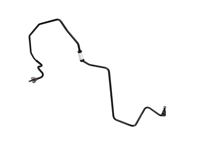 Front Brake Line. Porsche 9J1.2 Taycan MKII 2024>> - 9J1614717D, 9J1614717, 9J1614717A, 9J1614717B, 9J1614717C