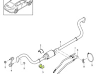 Boccola barra stabilizzatrice INFERIORE. Porsche 970 Panamera / S / GTS con PDCC 2010-13 - 97034379307