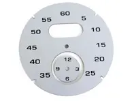 Ziffernblatt des Sport-Chrono-Instruments, Silber. Porsche 997 / 991 / Boxster / Cayman / Panamera - 97641997011 - F97 641 997 011, F97641997011