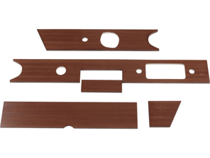 Ensemble de revêtements de tableau de bord en bois pour Porsche 911 (1965-68) avec volant à gauche. - 90155204130