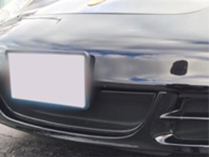 Frontstoßfänger-Mittelgitter aus Drahtgeflecht. Porsche 997 Gen 1