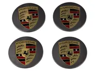 Enjoliveurs de roue avec écusson coloré pour Porsche Macan (Lot de 4) - 00004460512, 00004460712