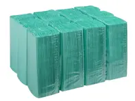 1-lagige grüne Papierhandtücher mit C-Falz – 12 Packungen mit 240 Blatt - CGT28801, BDP00183