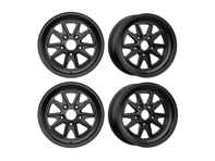 Set di cerchi in lega Outlaw52 001 da 16" Nero Asfalto. Porsche 911 - 001AB-67053+23, 001AB-68053+10