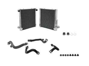 Aluminium radiator for water coolant fluid & hoses SET OF 2. Porsche 981 Boxster / 981 Cayman - 99110613103, 99110613203 - 7067, 7066