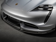 Front bumper lower spoiler in carbon fibre. Porsche Taycan turbo / turbo S