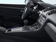 Levier de sélection de vitesse PDK, Race-Tex, en noir / bleu abyssal. Porsche 982 Cayman GT4 RS - 982713120AQT0