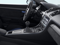 Leva del cambio per PDK, Race-Tex, in nero / blu mare profondo. Porsche 982 Cayman GT4 RS - 982713120AQT0