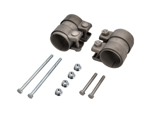 Mounting kit with Titanium clamps for rear exhaust silencer. Porsche 997 - 99711152000, 90037818301, 90037810501, 90038000501