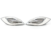 LED Rear indicators, All Clear lens & chromed base. Porsche 987 MKII / 987C MKII - 98763142703, 98763142803