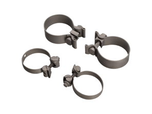 Uitlaat- en uitlaatpijpklemmen van titanium. Porsche 991.2 Carrera - 99711123080, 99711124030, 99711123081