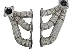 Exhaust manifold set stainless steel. Porsche 992 / 992 turbo - 0PB251215A, 0PB251215, 0PB251216A, 0PB251216 - 9MPB251215