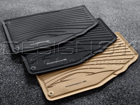 Rubber Floor Mats Porsche 981 Boxster / 981C Cayman / 991 (911) 2012>> / 718 Boxster LHD Cars - 98104480043, 981044800431E0, 98104480041, 981044800434H0, 98104480043OP1, 981044800451e0, 98104480045