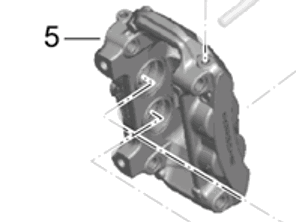 Bremssattel, VORNE. Porsche 982 Boxster S / 982C Cayman S - 982615123C, 982615124C