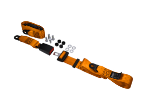 Statischer 2-Punkt-Beckengurt hinten in Orange (2er-Set). Porsche 911 78-89 / 964 / 993 / 968 / 924 / 944 - 47785779570B, 911116