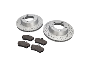 Paquete de pastillas de freno y discos de freno TRASEROS Porsche 987 Boxster S / Cayman S - 98635293911, 98635240301, 98735240301, 98735240300, 98735293901, 98735293900
