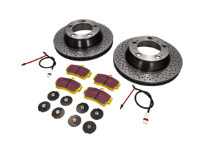 Paquete de discos de freno con pastillas de freno Sport EBC Porsche 997 C2 3.6L - DP41208R, 99635240104BRE, 99635240104, 99661236501, 99635208600, 99635208602
