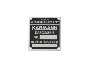 Numéro de châssis et code peinture. KARMANN. Porsche 911 65-69 / 914 - 90270111100
