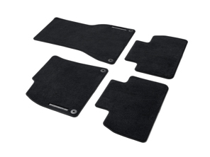 Fußmatten mit Nubuk-Einfassung, Schwarz. Porsche 95C (H2) Macan Electric LHD - Linkslenker - 95C864435BLK