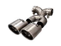 GT4 RS-Style Dual Titanium Tailpipes with X-Pipe for Porsche 987-2 / 981 / 718 (982) Boxster & Cayman - 98711125730, 98711125831, 98711198130, 98711125860, 98111126100, 98111136100, 98111136160, 98111136161, 98111136162, 98111196100, 98111196101, 98111196102, 982251187K, 982251187P, 982251187AG, 982251187H, 982251187N, 982251187L, 982251187R, 982251187G, 982251187J, 982251187Q, 982251187AF, 982251187AL, 98104420110, 98104420111, 98204420010, 98204420011 - TI-PXBET-718-BLK, TI-PXBET-718-MAT, TI-PXBET-718-GLS