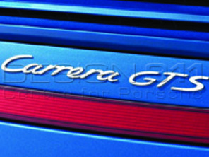 'CARRERA GTS'  Rear Badge, SILVER. Porsche 997.2 - 99755903706