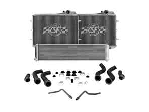 Radiatore in alluminio per liquido refrigerante e tubi flessibili SET DI 3. Porsche 996 turbo / GT2 - 99610613172, 99610613174, 99610613270, 99610613272, 99610603773, 99610603775 - 7056, 7055, 7053