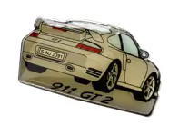 Anstecknadel 'Porsche 911 GT2' Weiß